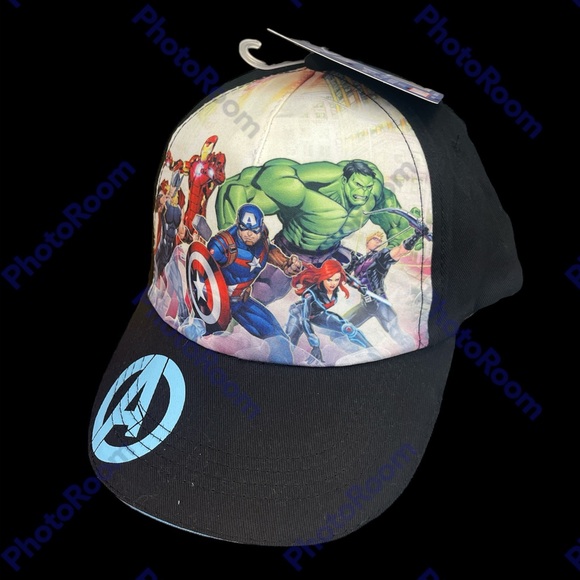 Marvel AVENGERS HULK IRON MAN CAPTAIN AMERICA Kids Velcro Adjustable Ball Cap - Picture 1 of 2